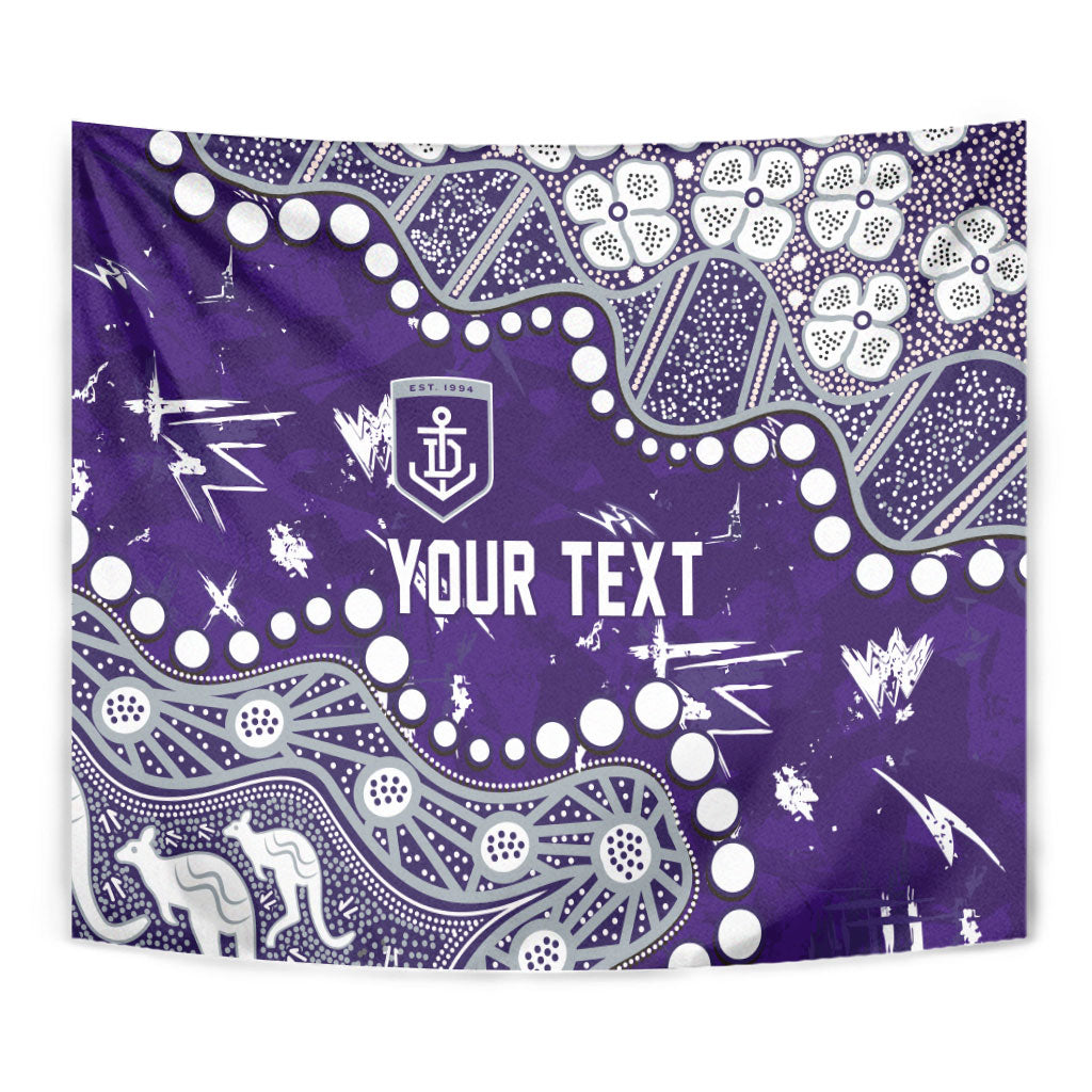 Personalized Fremantle Dockers Tapestry Aboriginal Pattern with Graffiti Style