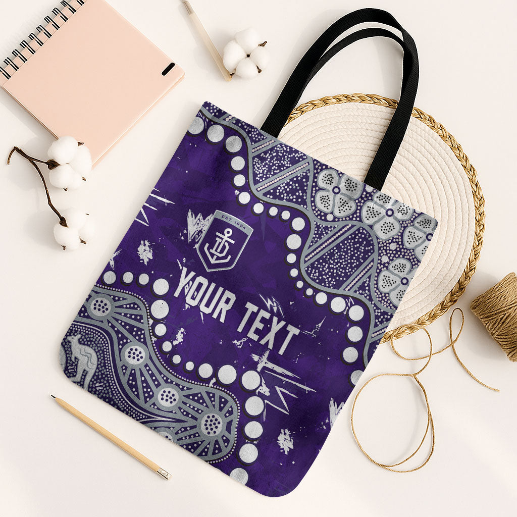 Personalized Fremantle Dockers Tote Bag Aboriginal Pattern with Graffiti Style