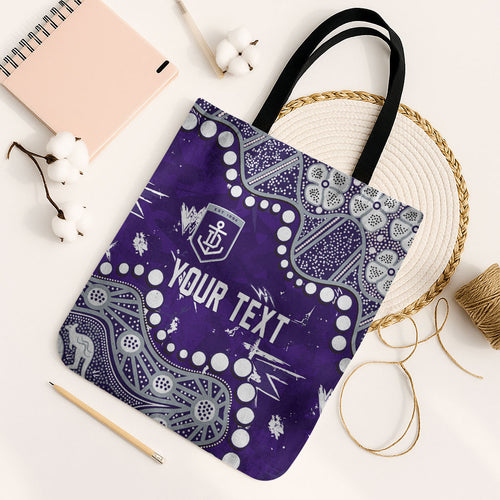 Personalized Fremantle Dockers Tote Bag Aboriginal Pattern with Graffiti Style