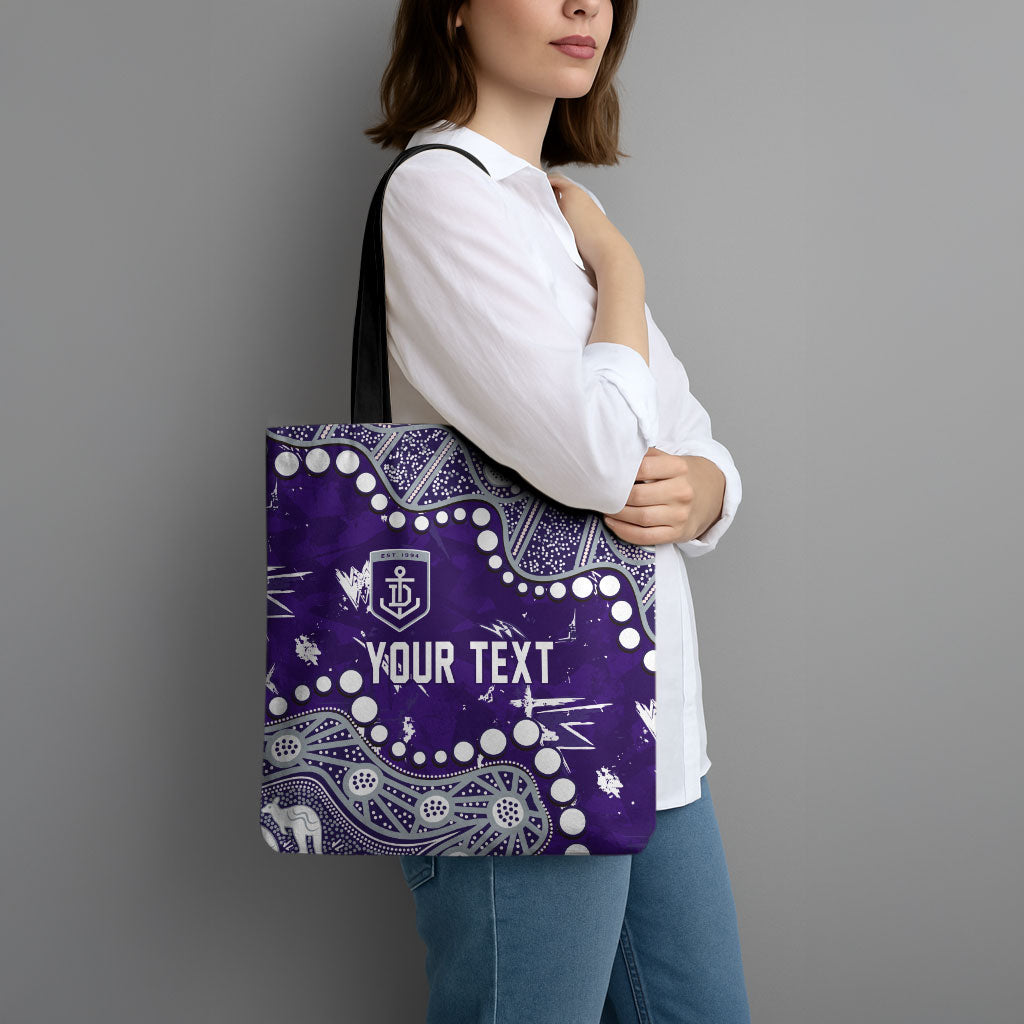 Personalized Fremantle Dockers Tote Bag Aboriginal Pattern with Graffiti Style
