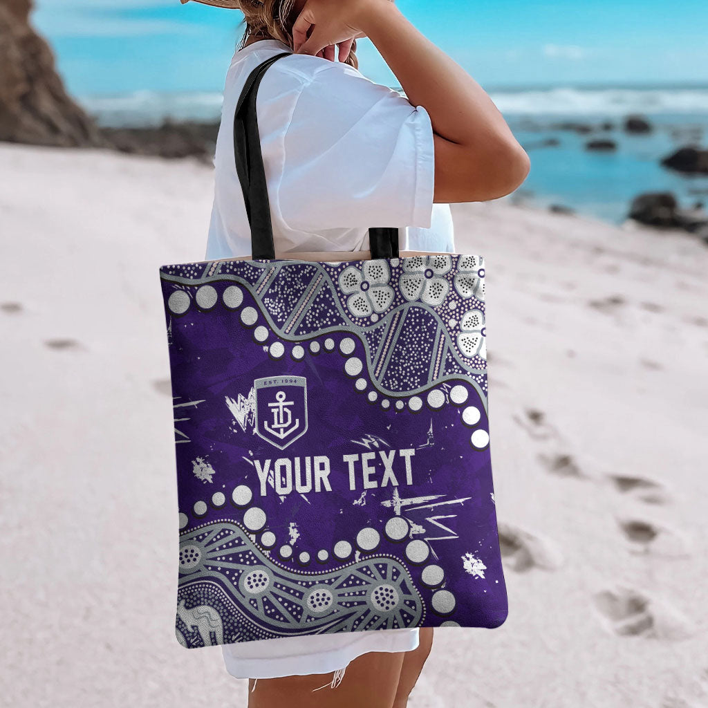 Personalized Fremantle Dockers Tote Bag Aboriginal Pattern with Graffiti Style