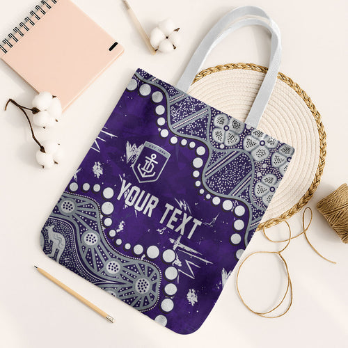 Personalized Fremantle Dockers Tote Bag Aboriginal Pattern with Graffiti Style