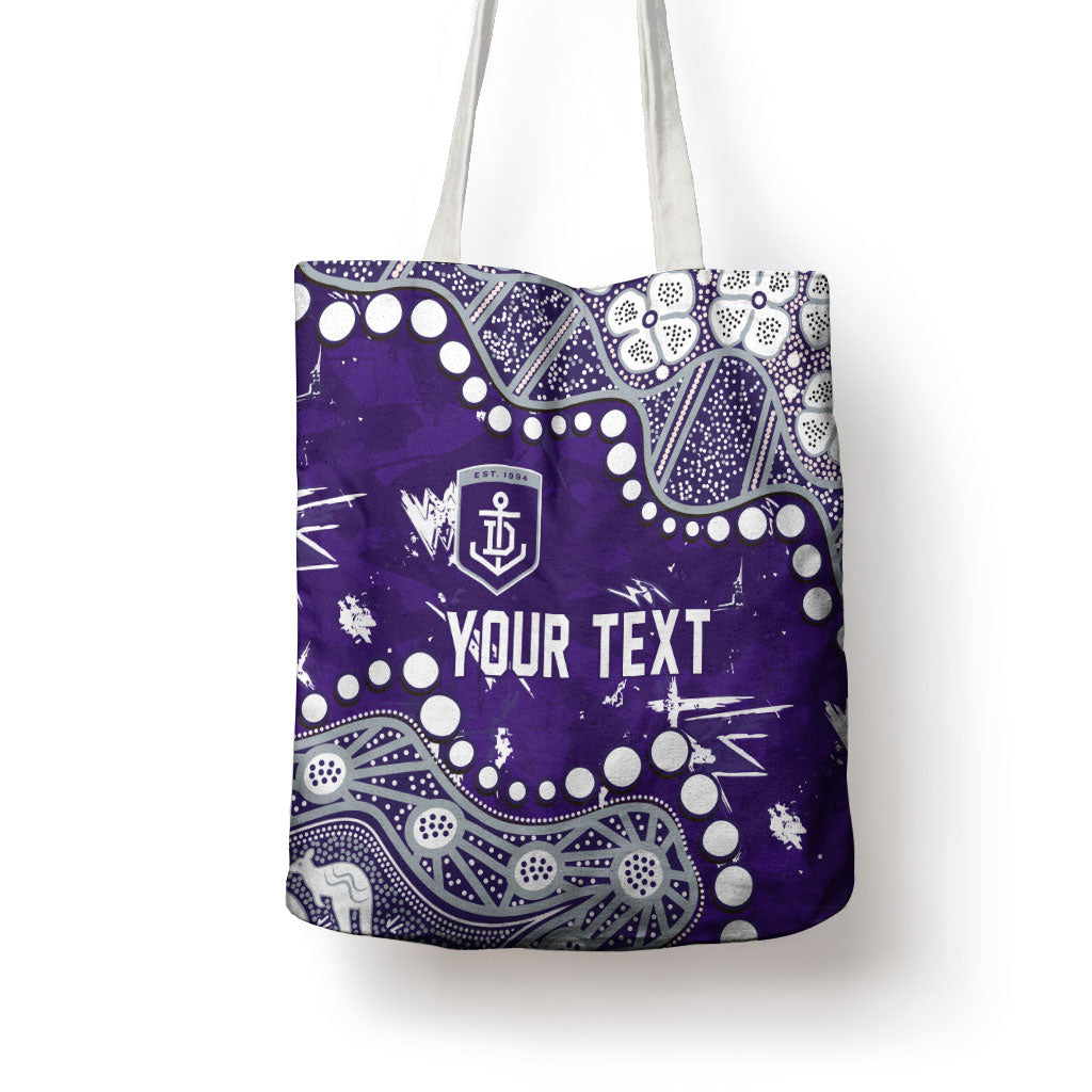 Personalized Fremantle Dockers Tote Bag Aboriginal Pattern with Graffiti Style
