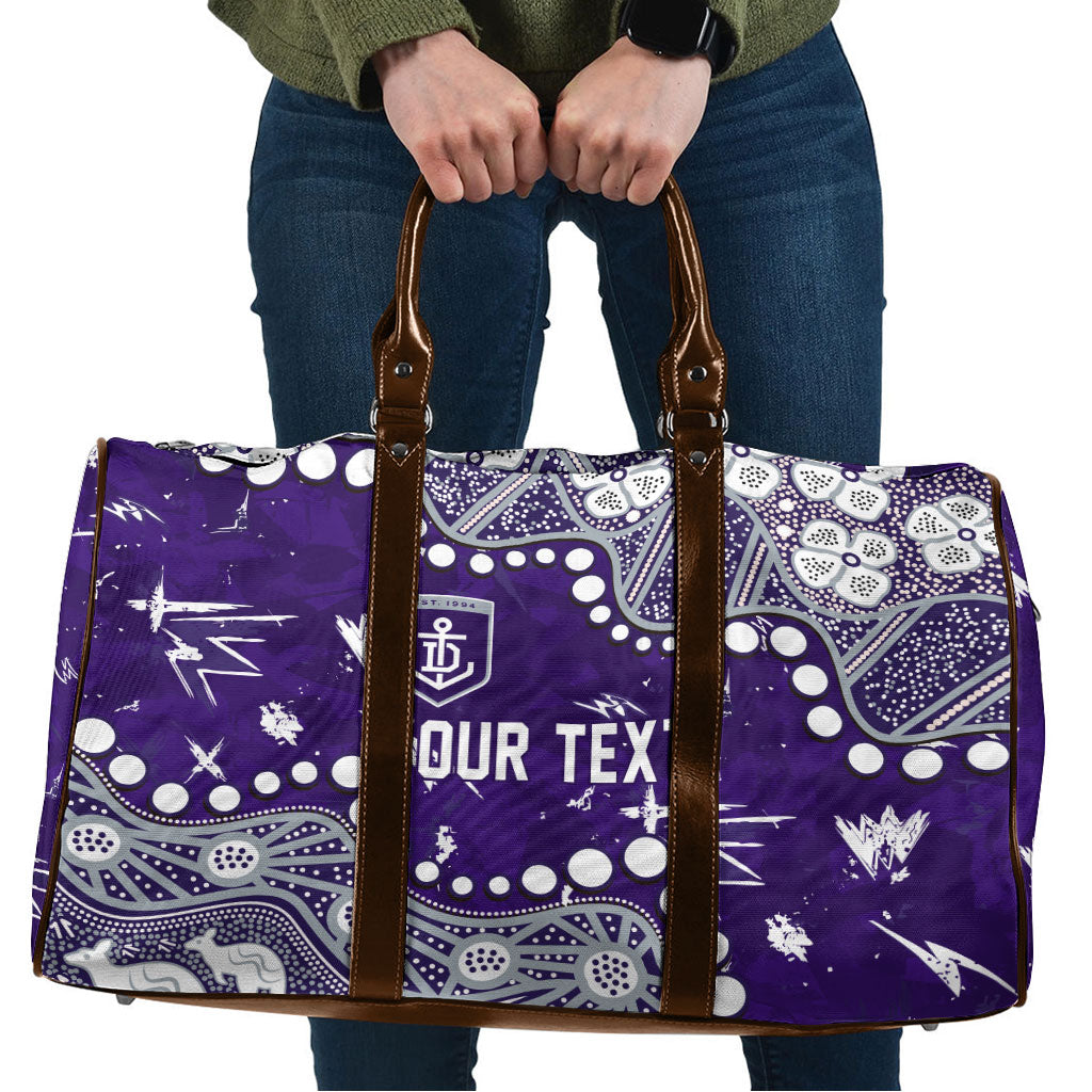 Personalized Fremantle Dockers Travel Bag Aboriginal Pattern with Graffiti Style