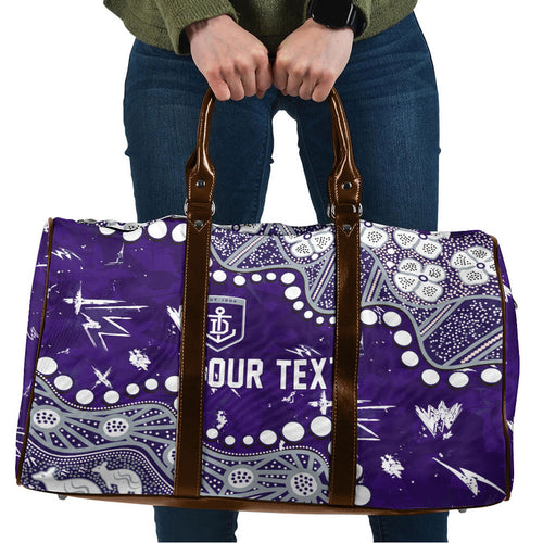 Personalized Fremantle Dockers Travel Bag Aboriginal Pattern with Graffiti Style