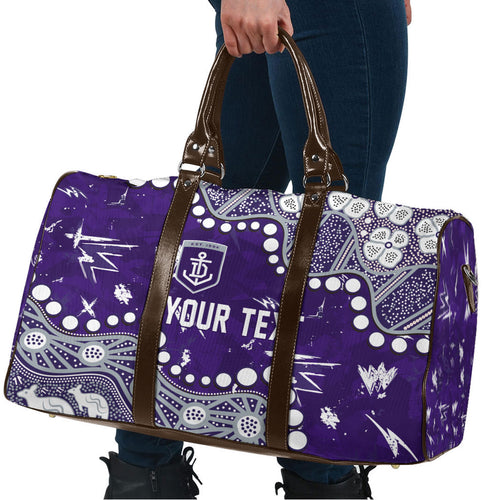 Personalized Fremantle Dockers Travel Bag Aboriginal Pattern with Graffiti Style