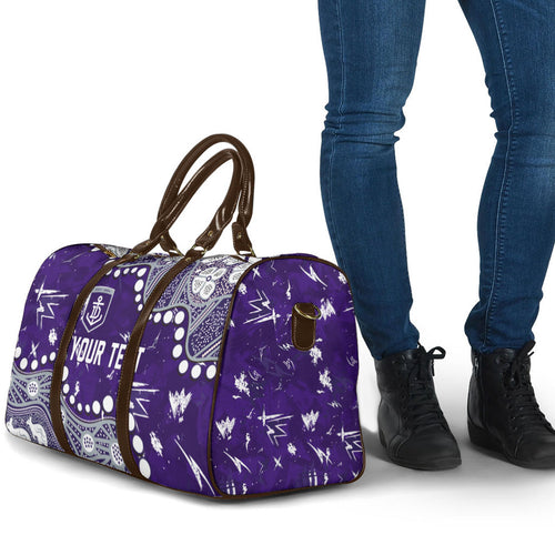 Personalized Fremantle Dockers Travel Bag Aboriginal Pattern with Graffiti Style