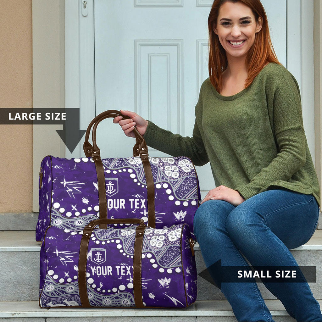 Personalized Fremantle Dockers Travel Bag Aboriginal Pattern with Graffiti Style