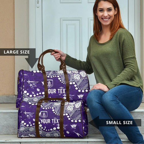 Personalized Fremantle Dockers Travel Bag Aboriginal Pattern with Graffiti Style