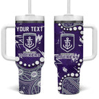 Personalized Fremantle Dockers Tumbler With Handle Aboriginal Pattern with Graffiti Style