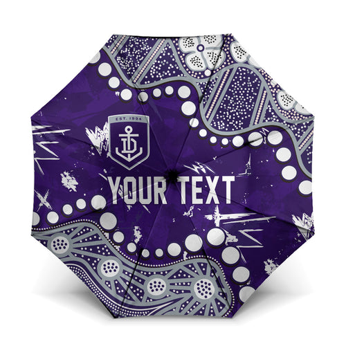 Personalized Fremantle Dockers Umbrella Aboriginal Pattern with Graffiti Style