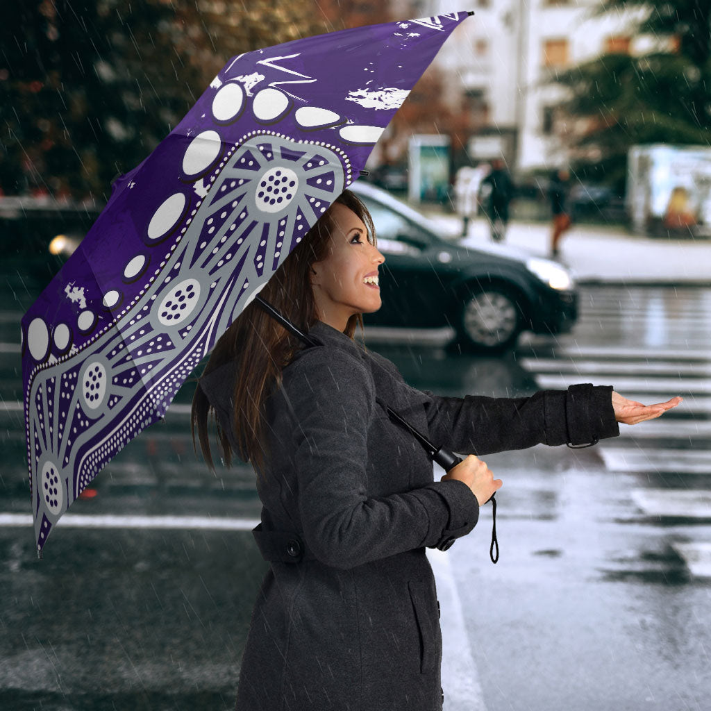 Personalized Fremantle Dockers Umbrella Aboriginal Pattern with Graffiti Style
