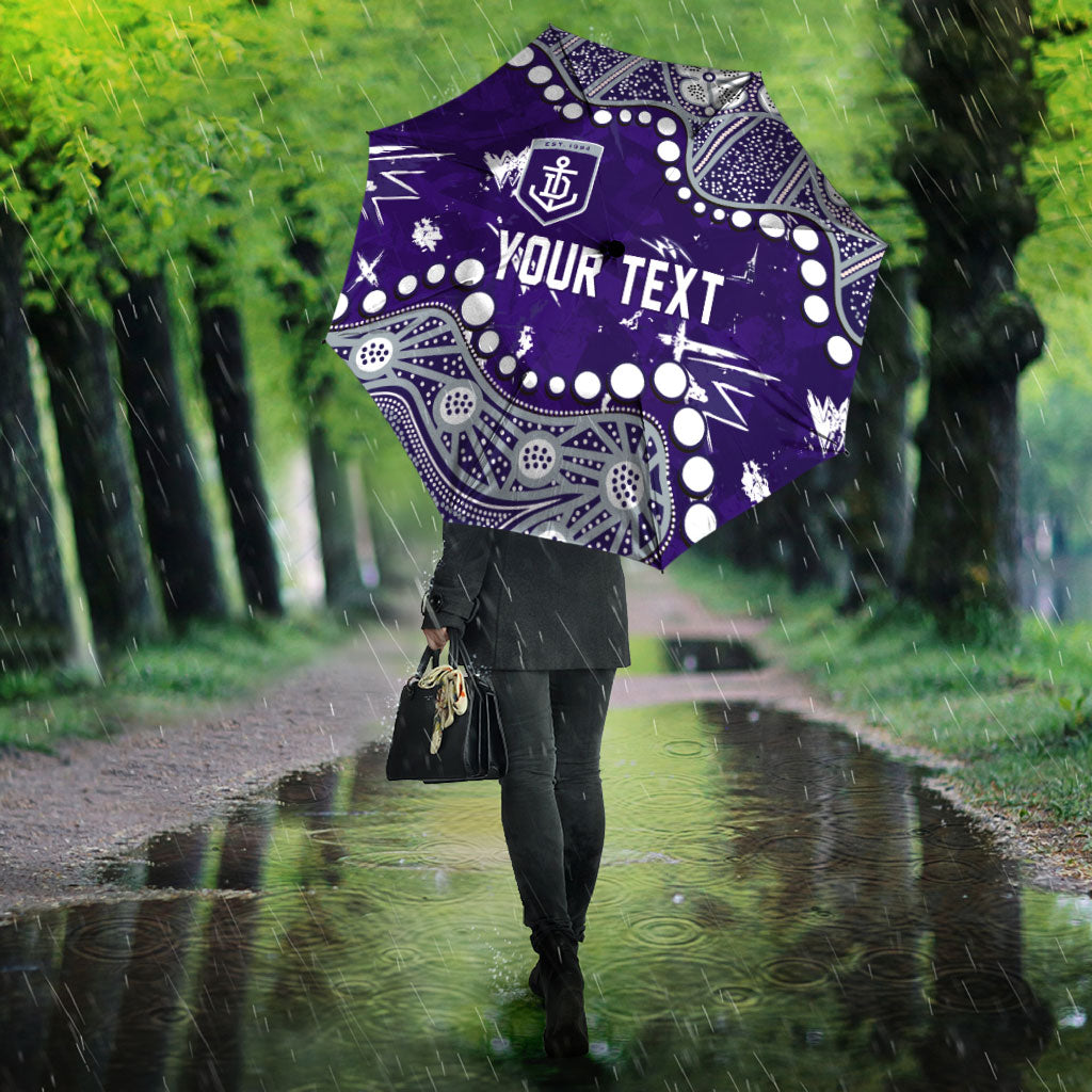 Personalized Fremantle Dockers Umbrella Aboriginal Pattern with Graffiti Style