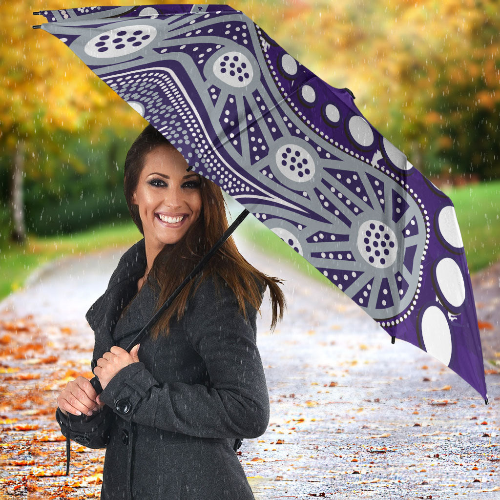 Personalized Fremantle Dockers Umbrella Aboriginal Pattern with Graffiti Style