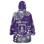 Personalized Fremantle Dockers Wearable Blanket Hoodie Aboriginal Pattern with Graffiti Style
