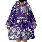 Personalized Fremantle Dockers Wearable Blanket Hoodie Aboriginal Pattern with Graffiti Style