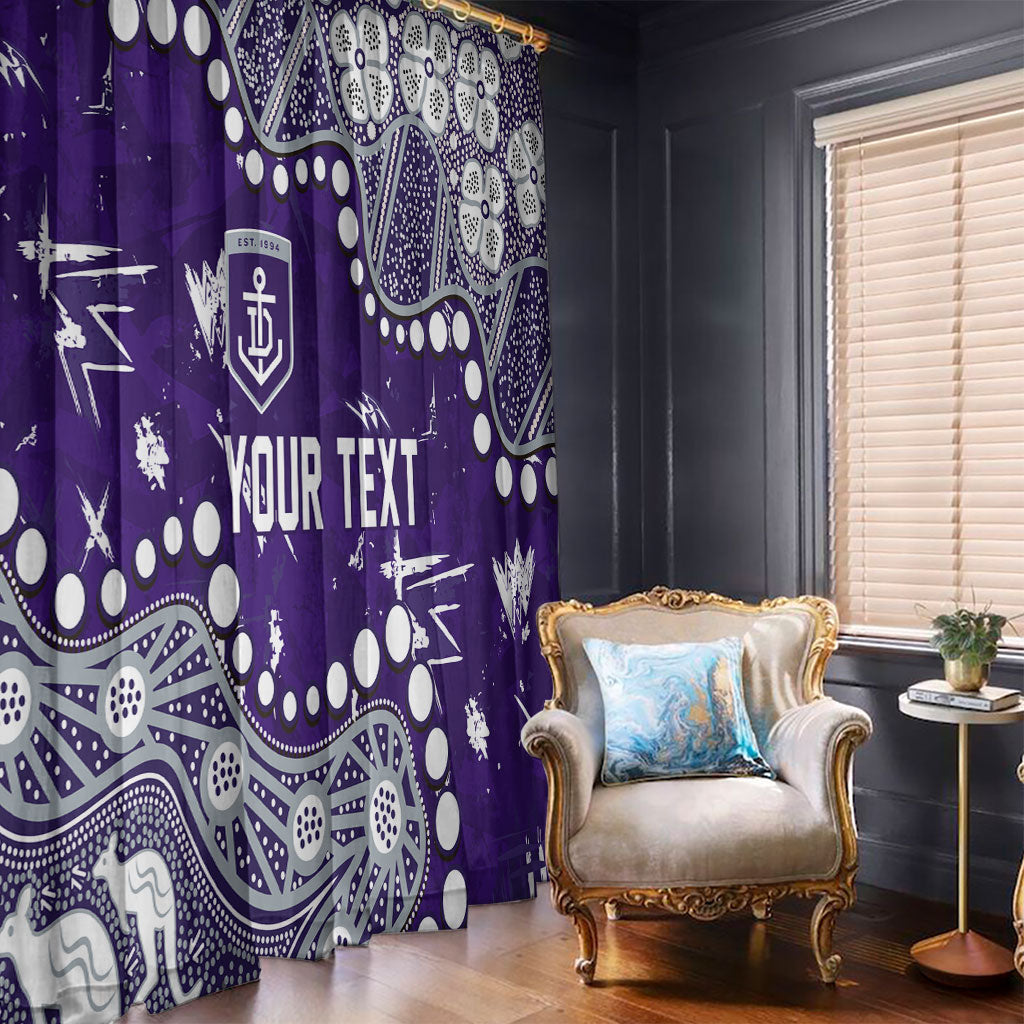 Personalized Fremantle Dockers Window Curtain Aboriginal Pattern with Graffiti Style