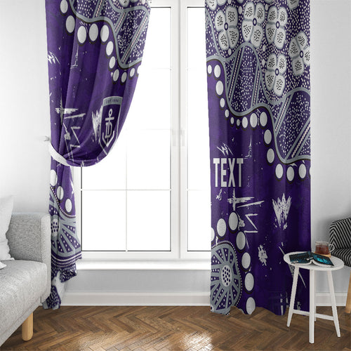 Personalized Fremantle Dockers Window Curtain Aboriginal Pattern with Graffiti Style