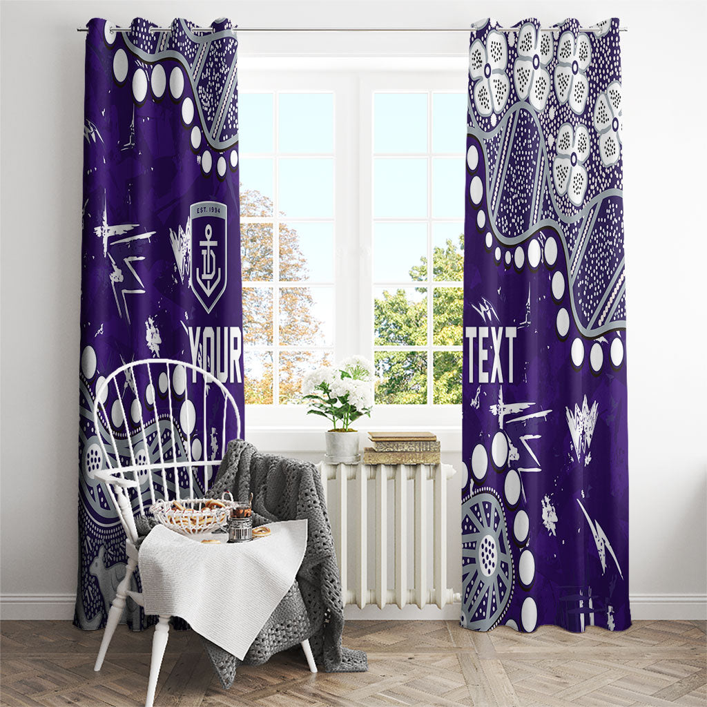 Personalized Fremantle Dockers Window Curtain Aboriginal Pattern with Graffiti Style