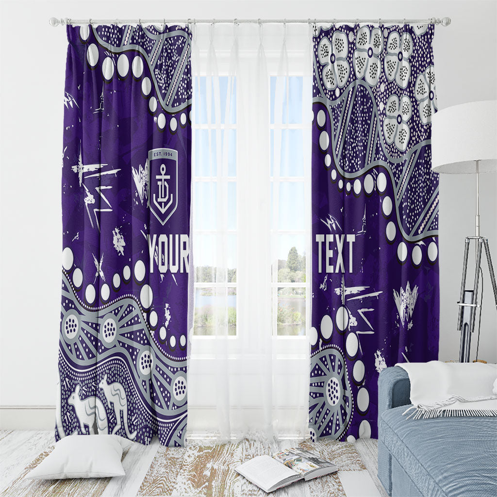 Personalized Fremantle Dockers Window Curtain Aboriginal Pattern with Graffiti Style