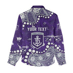 Personalized Fremantle Dockers Women Casual Shirt Aboriginal Pattern with Graffiti Style
