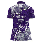 Personalized Fremantle Dockers Women Polo Shirt Aboriginal Pattern with Graffiti Style