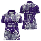 Personalized Fremantle Dockers Women Polo Shirt Aboriginal Pattern with Graffiti Style
