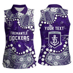 Personalized Fremantle Dockers Women Sleeveless Polo Shirt Aboriginal Pattern with Graffiti Style