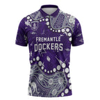 Personalized Fremantle Dockers Zipper Polo Shirt Aboriginal Pattern with Graffiti Style