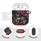 Personalized Essendon Bombers AirPods Case Aboriginal Pattern with Graffiti Style