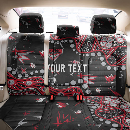 Personalized Essendon Bombers Back Car Seat Cover Aboriginal Pattern with Graffiti Style