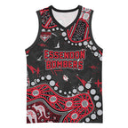 Personalized Essendon Bombers Basketball Jersey Aboriginal Pattern with Graffiti Style