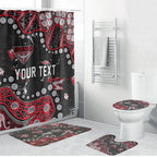 Personalized Essendon Bombers Bathroom Set Aboriginal Pattern with Graffiti Style