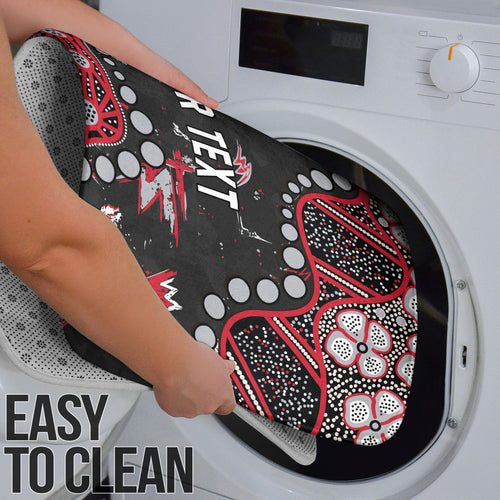 Personalized Essendon Bombers Bathroom Set Aboriginal Pattern with Graffiti Style