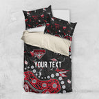 Personalized Essendon Bombers Bedding Set Aboriginal Pattern with Graffiti Style