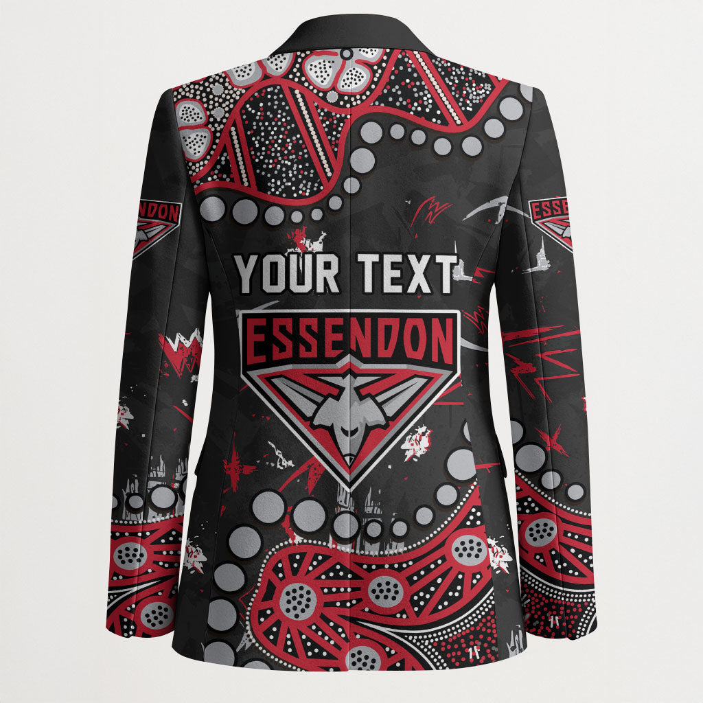 Personalized Essendon Bombers Blazer Aboriginal Pattern with Graffiti Style