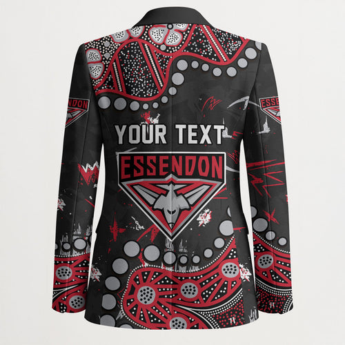 Personalized Essendon Bombers Blazer Aboriginal Pattern with Graffiti Style