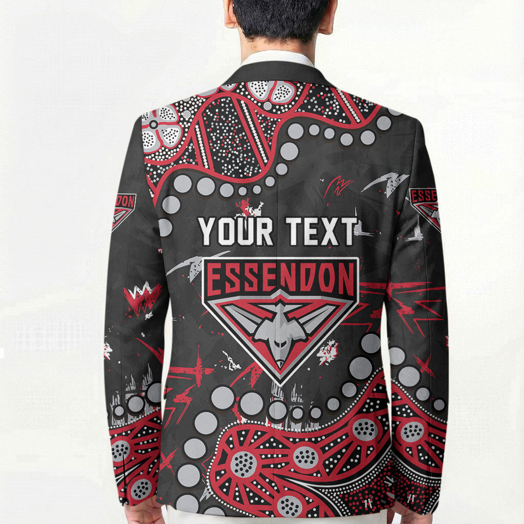 Personalized Essendon Bombers Blazer Aboriginal Pattern with Graffiti Style