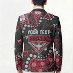 Personalized Essendon Bombers Blazer Aboriginal Pattern with Graffiti Style