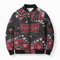 Personalized Essendon Bombers Bomber Puffer Jacket Aboriginal Pattern with Graffiti Style