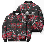 Personalized Essendon Bombers Bomber Puffer Jacket Aboriginal Pattern with Graffiti Style