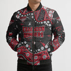 Personalized Essendon Bombers Bomber Puffer Jacket Aboriginal Pattern with Graffiti Style