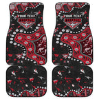 Personalized Essendon Bombers Car Mats Aboriginal Pattern with Graffiti Style