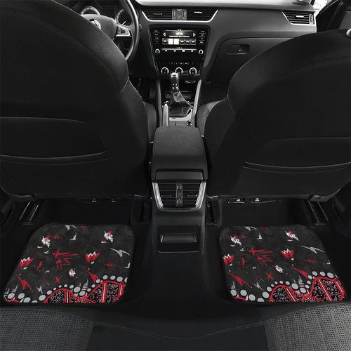 Personalized Essendon Bombers Car Mats Aboriginal Pattern with Graffiti Style