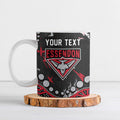 Personalized Essendon Bombers Ceramic Mug Aboriginal Pattern with Graffiti Style