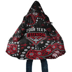 Personalized Essendon Bombers Cloak Aboriginal Pattern with Graffiti Style