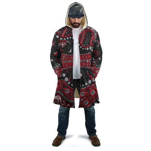 Personalized Essendon Bombers Cloak Aboriginal Pattern with Graffiti Style