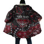 Personalized Essendon Bombers Cloak Aboriginal Pattern with Graffiti Style