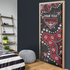 Personalized Essendon Bombers Door Cover Aboriginal Pattern with Graffiti Style