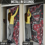 Personalized Essendon Bombers Door Cover Aboriginal Pattern with Graffiti Style